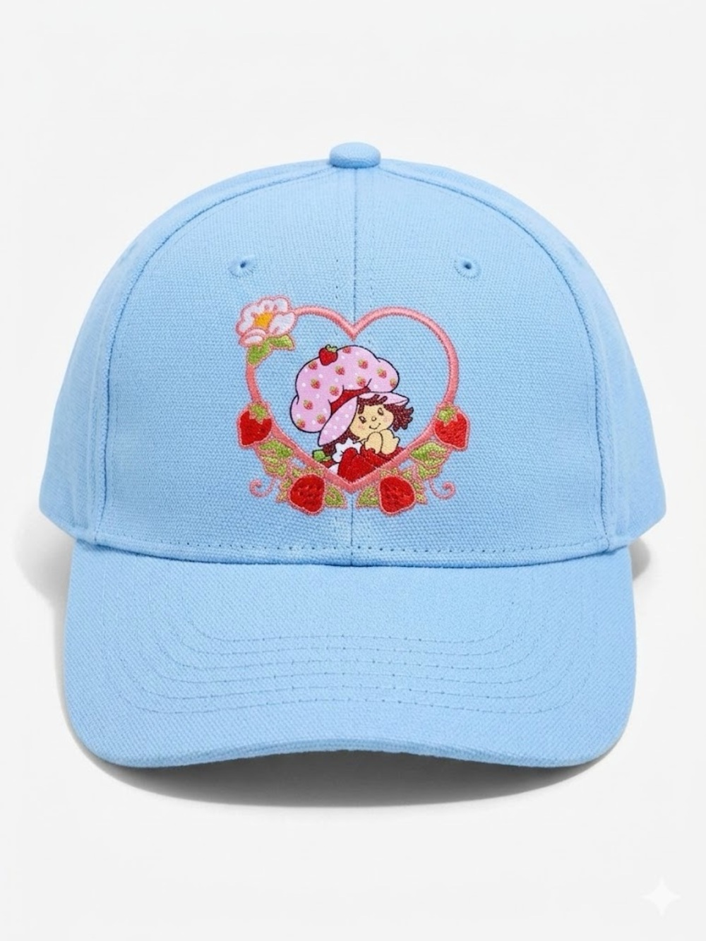 Strawberry Shortcake Blue Baseball Cap Red Gingham Ribbon Back New With Tags